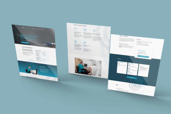 Presentation boards shows brand application for a website by Wonderlab, Wellington SEO strategists