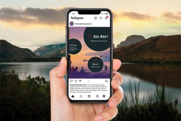 Mobile friendly social media post in Te Reo by communication strategists Wonderlab