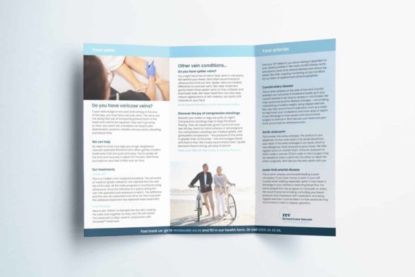 Printed leaflet design showing content marketing by Wonderlab